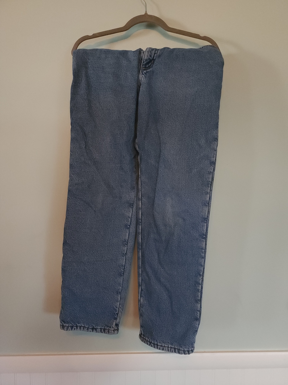 L.L. Bean Classic Straight-Leg Jeans in Medium Blue Denim